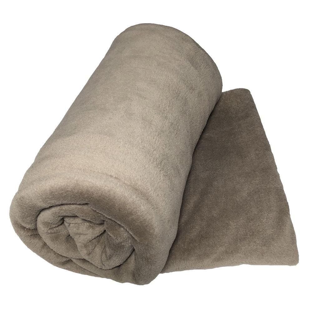 Manta Casal Blush Felpuda Bege 2,20X1,80M