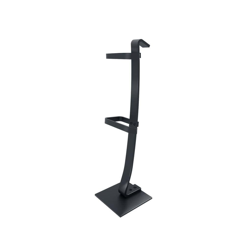 Suporte Papel Higiênico De Chão Preto Fosco Lux