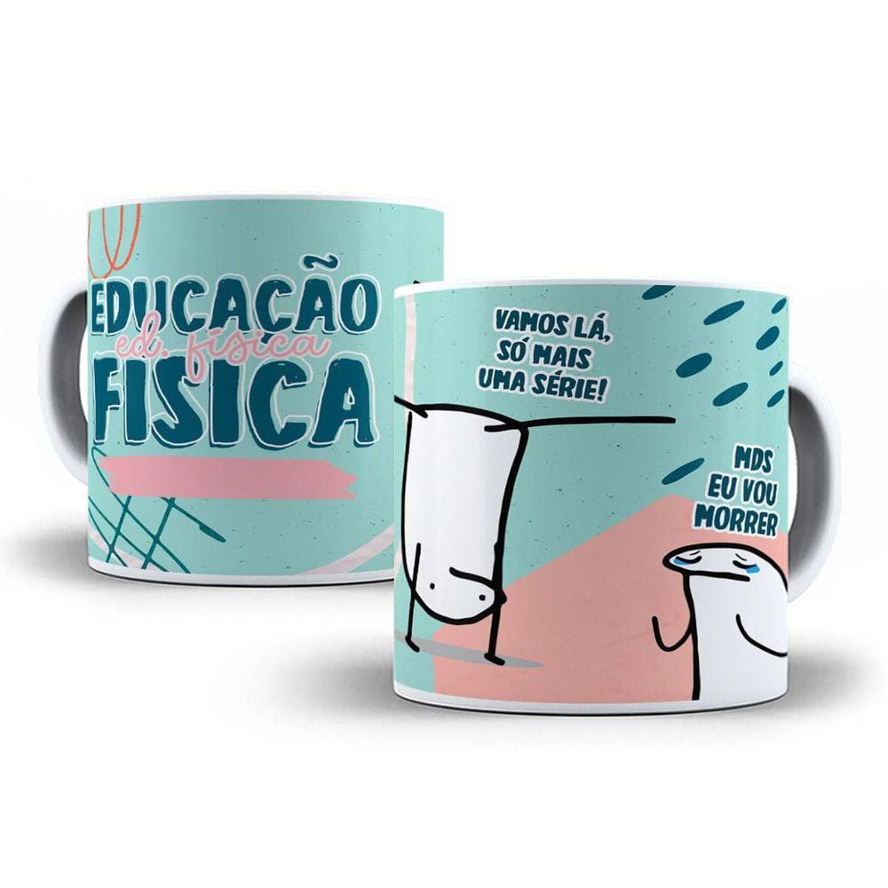 Canecas Flork Profissões Educação Física + Chaveiro Presente