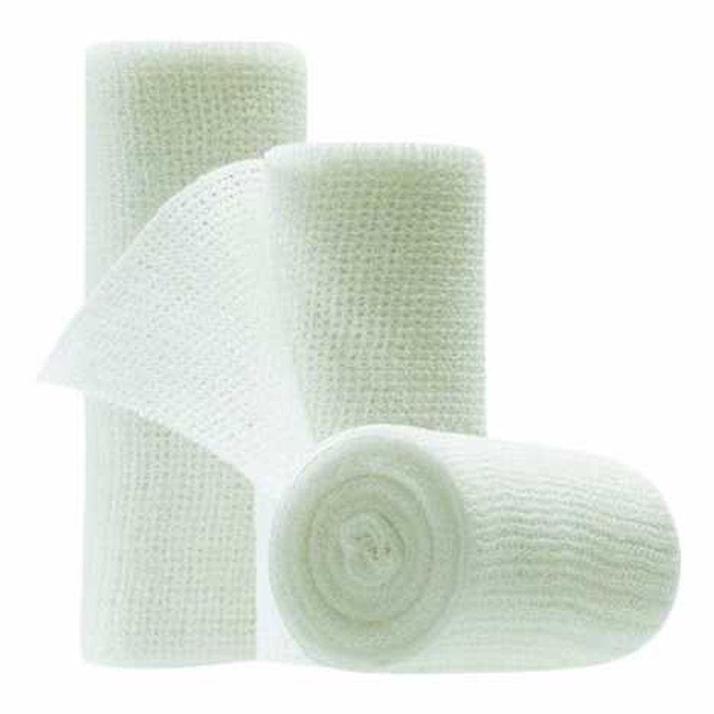 Curativo bandagem Adesiva 10cmX4m branca Compressão Suave Mollelast®