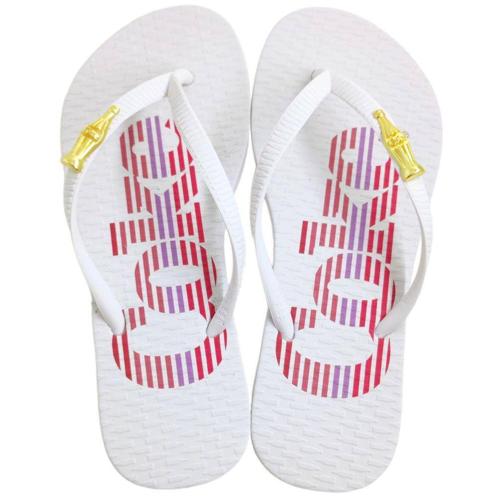 Chinelo de Dedo Feminino Casual Dia a Dia Borracha Coca Cola Coke Colorful Cc4144