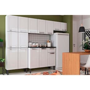 Cozinha Modulada Bertolini Múltipla 4 Peças (2 Armários + 1 Balcão + 1 Paneleiro) C4P72 Branco