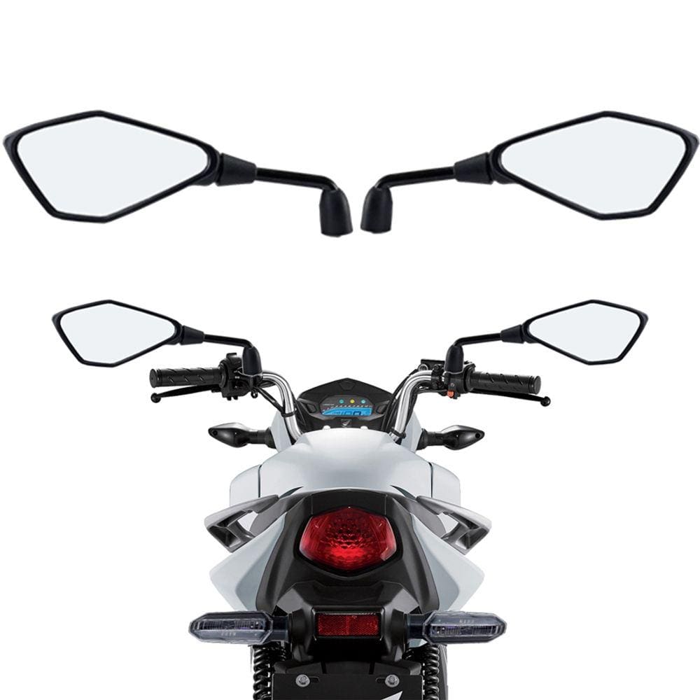 Retrovisor Kawasaki Z400 Haste Longa 90º Lente Convexa Prata Par H Premium - GVS