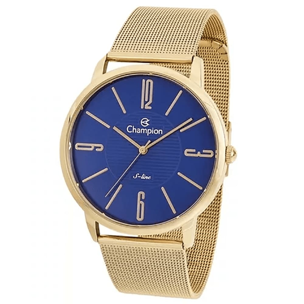 Relógio CHAMPION S-line unissex analógico azul CN21014A
