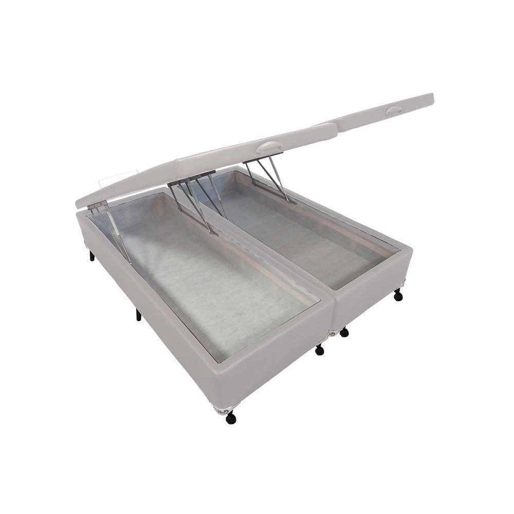 Cama Box Baú King Courano White New (193x203x35) - Castor