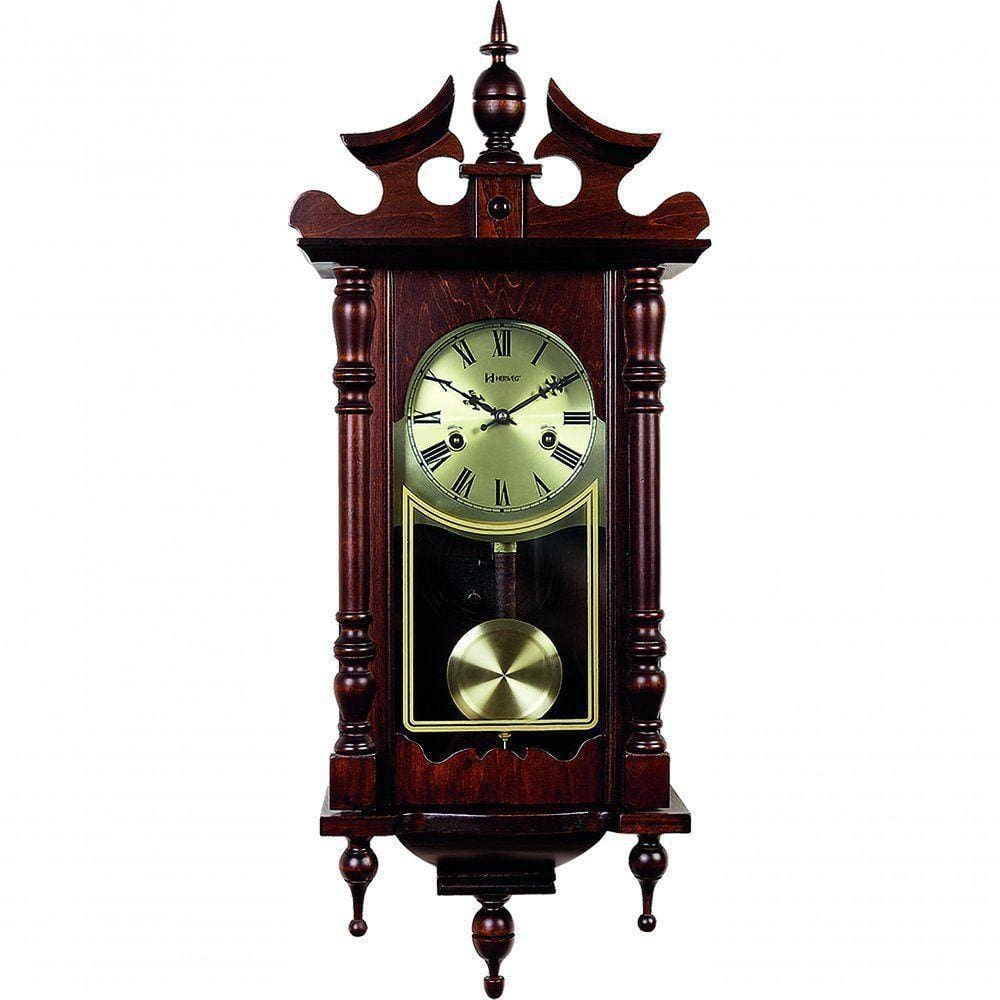 Relógio Parede Cordas Carrilhão 80 Cm Madeira Herweg 5352 Ipê