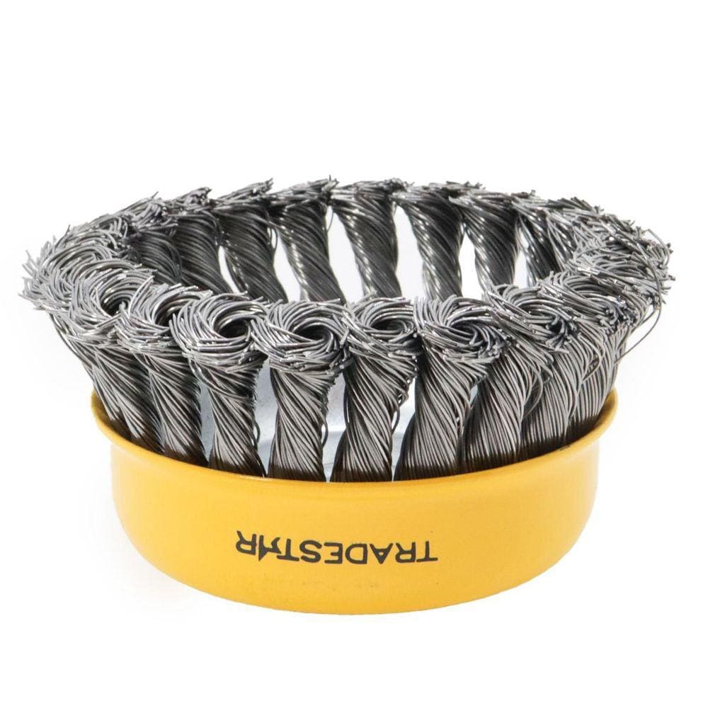 10 Escovas De Aço Esmerilhadeira Lixadeira Copo 64 Mm M14