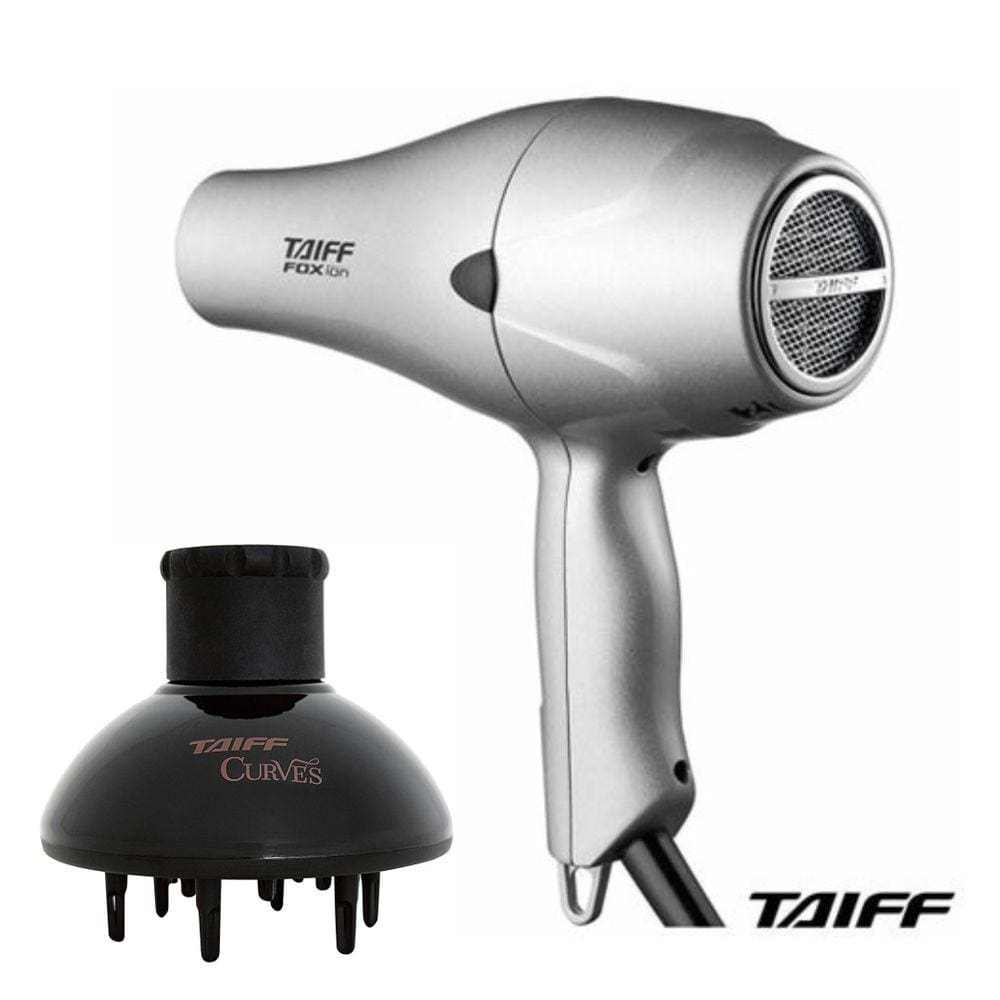 Kit Taiff - Secador Profissional Fox Ion Prata 2000W 127V + Difusor De Ar Curves