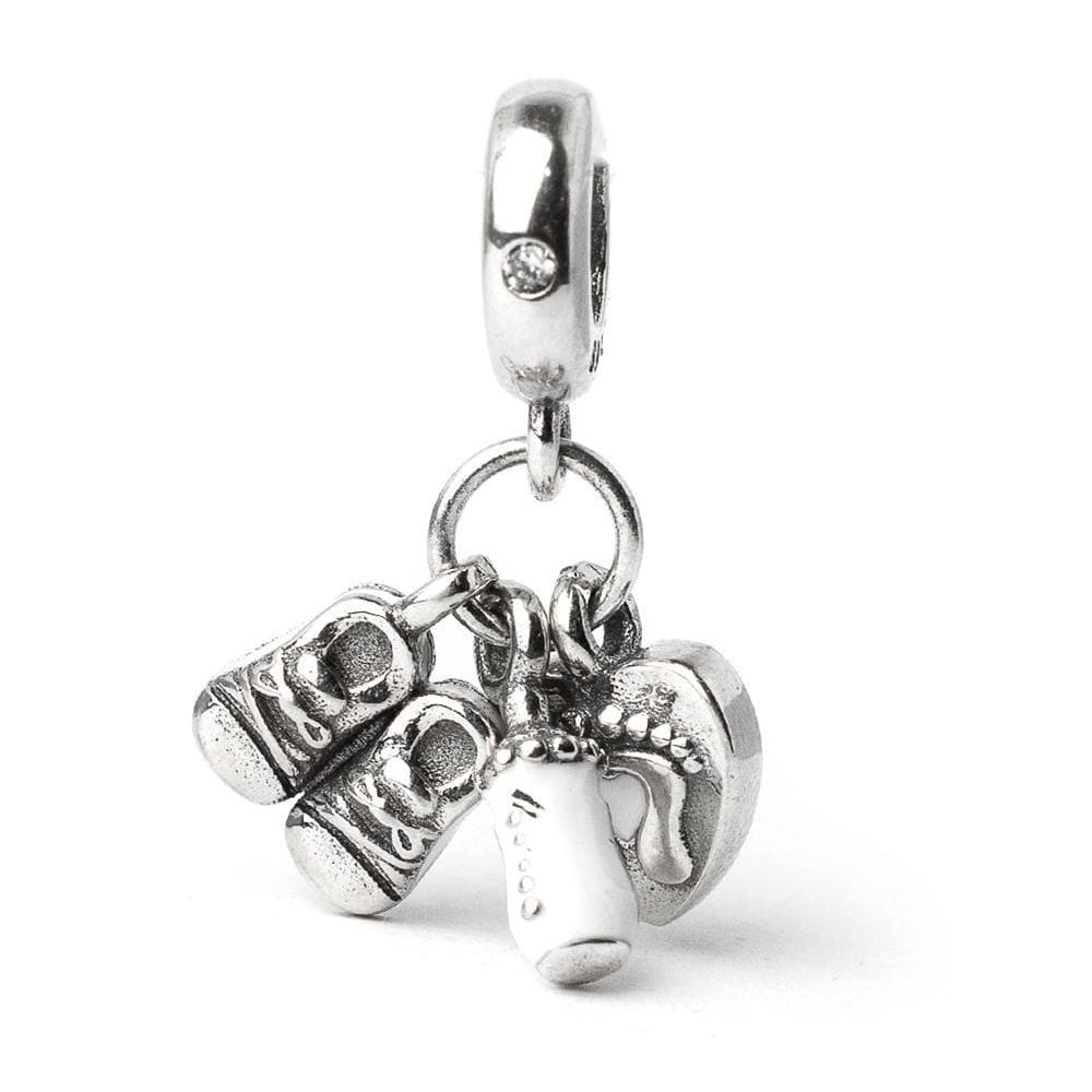 Berloque Pingente Sapatinho, Mamadeira E Pezinho - Bebê