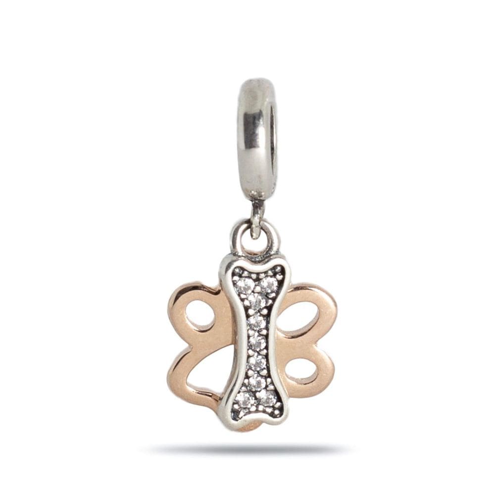 Berloque Pingente Patinha Com Ossinho