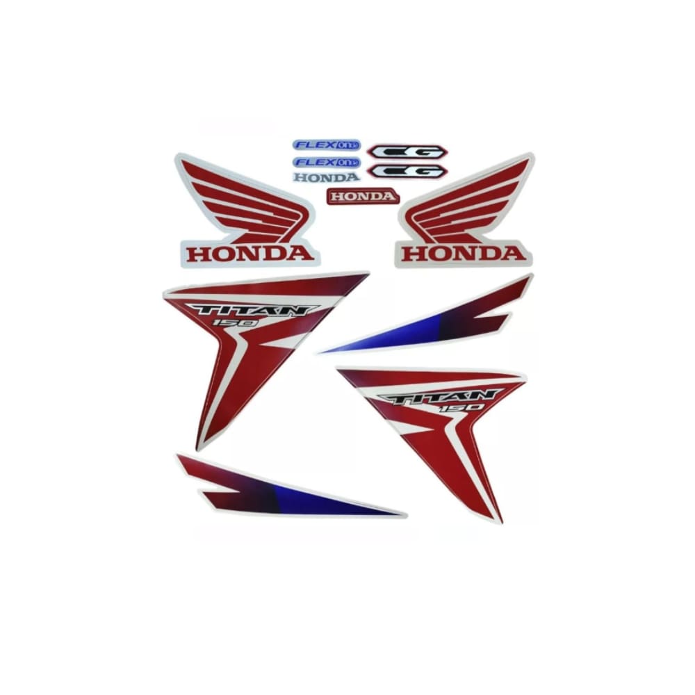 Kit Jogo Faixa Adesivo Cg Titan 150 Ex 2015 Branca 1172