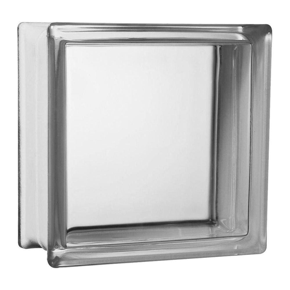 Kit 8 Tijolos Bloco De Vidro Transparente 19X19X8 Tradestar