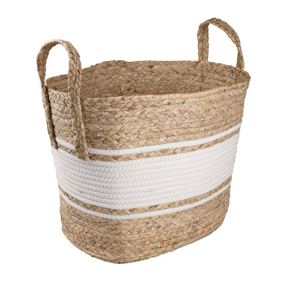 Cesto Quadrado c/ Alça 39X31X33cm Nature Stripes - Yoi