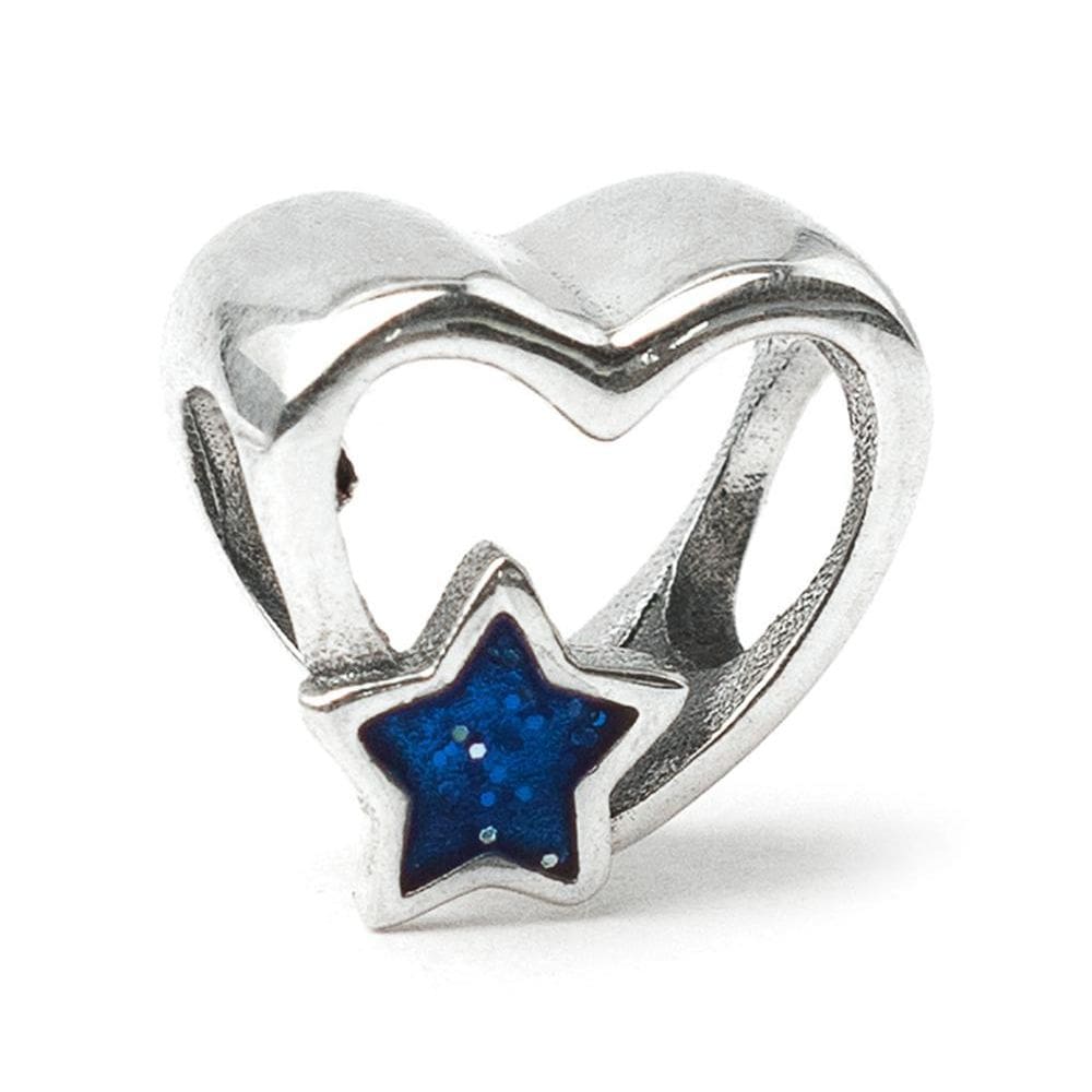 Berloque Separador Coração Vazado Com Estrela