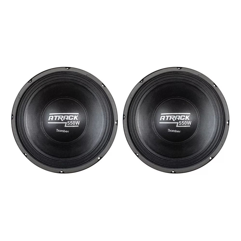 Par Alto Falante Woofer Bomber Atrack 12 Pol 550W Rms 4 Ohms