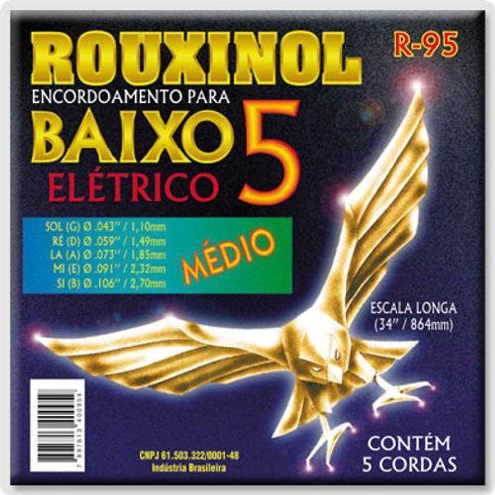 Encordoamento Rouxinol Para Contrabaixo 5 Cordas R-95