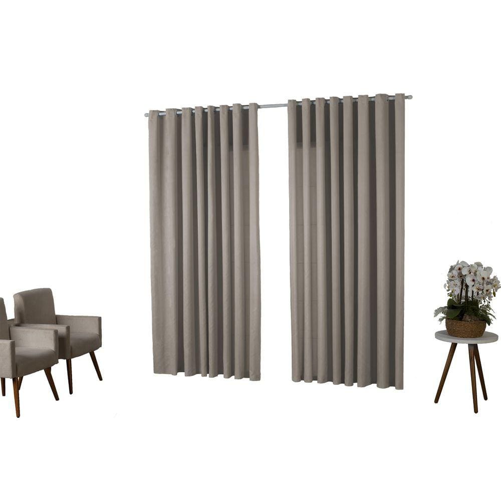 Cortina 3,00X2,50 Oxford Quarto Sala Porta Avelã