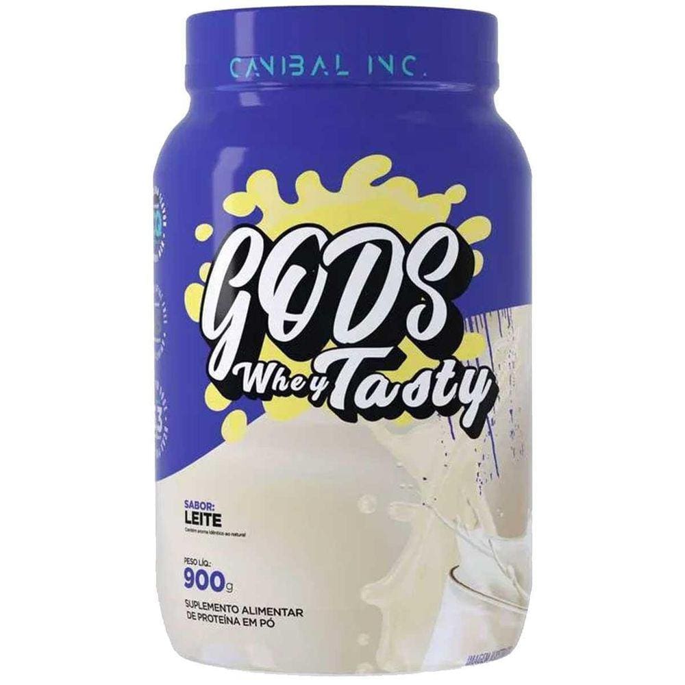 Gods Whey Tasty Whey Protein 3W 900G Canibal Sabor Leite