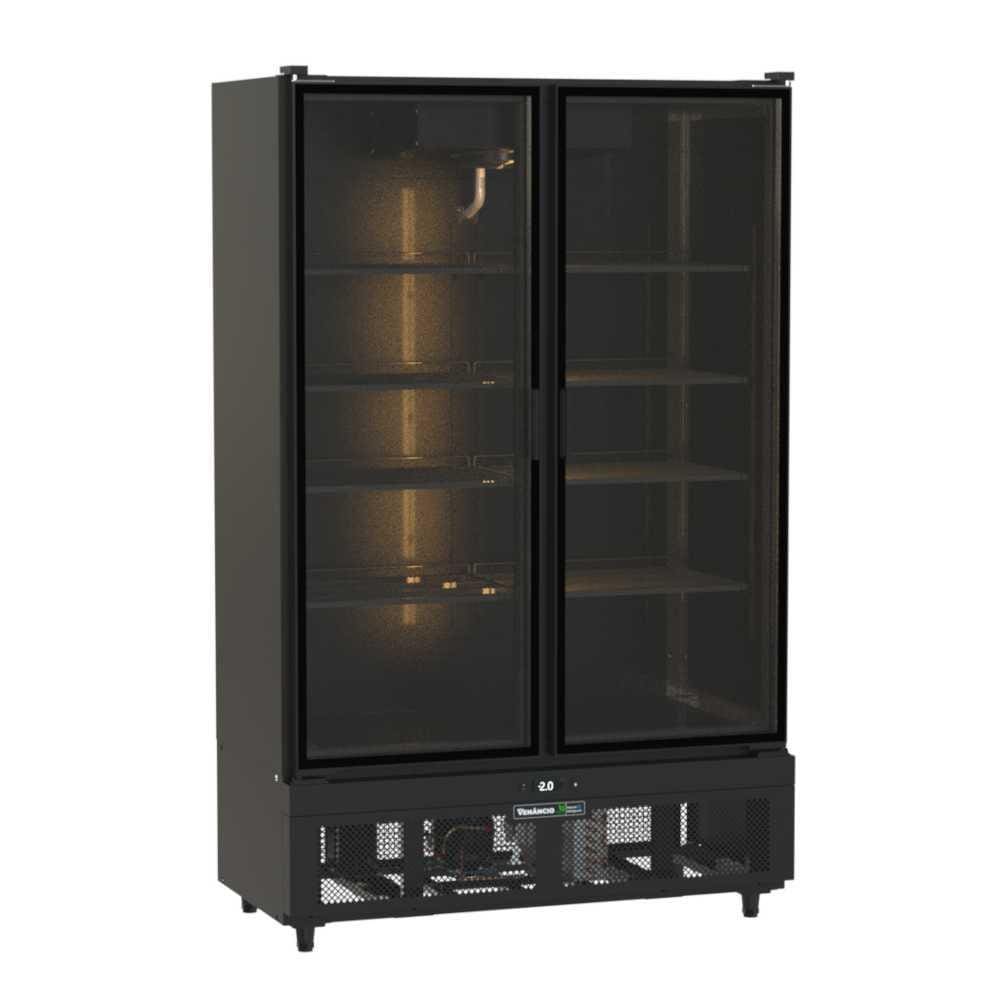 Visa Cooler Expositor de Bebidas 2 Portas Prime Preto PREV2P 220V - Venâncio
