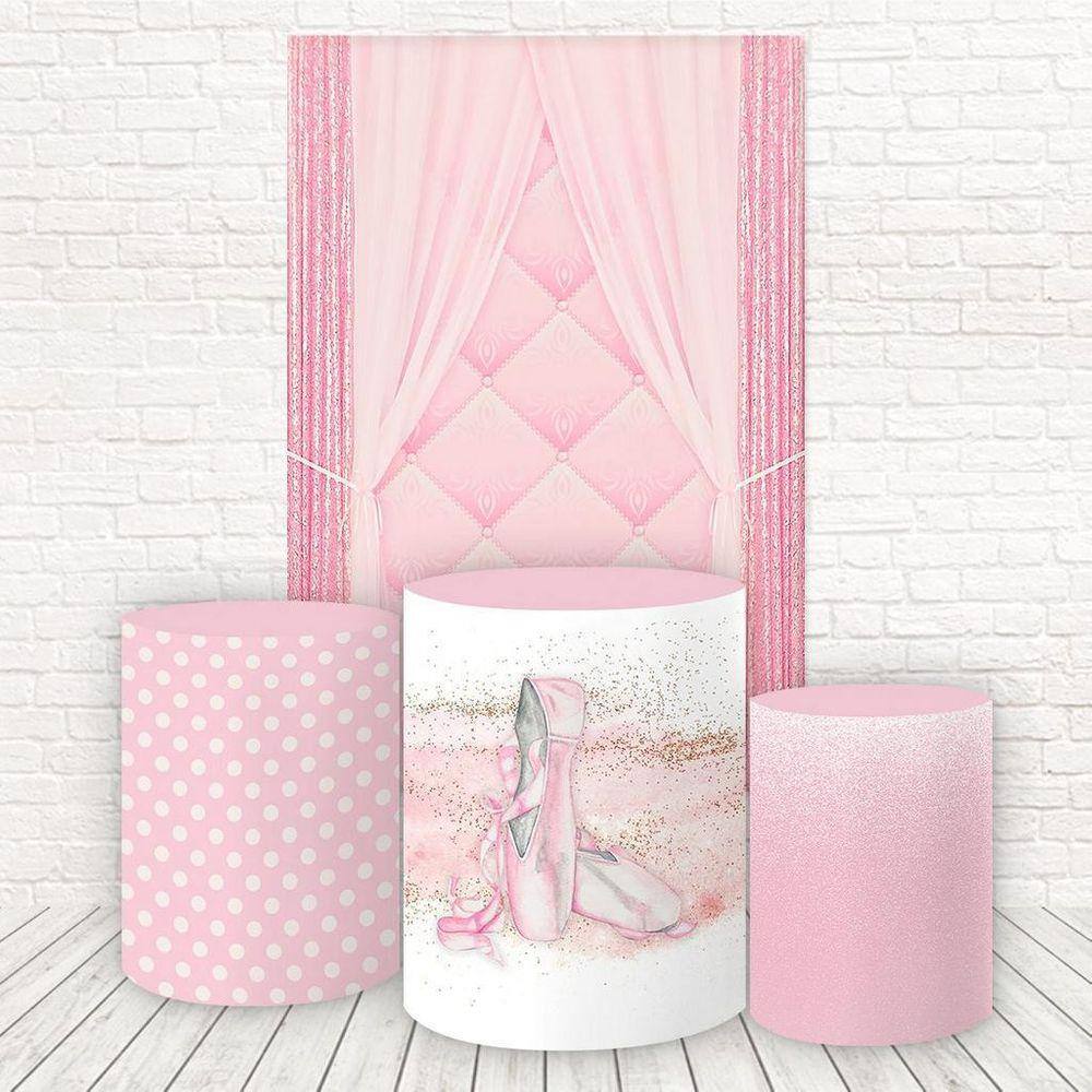 Painel Retangular E Capas 3D Sublimado Bailarina Fkpc-962