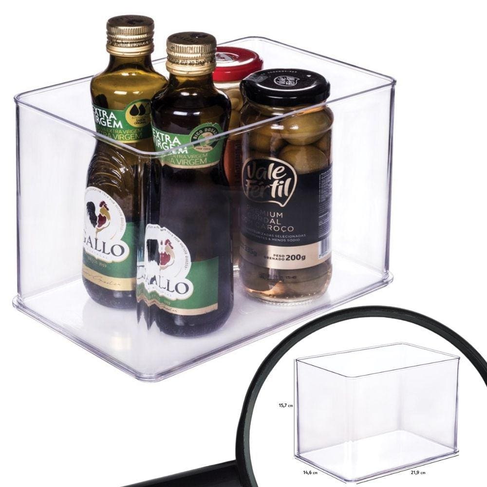 Organizador de plástico acrílico 21,9 x 14,6 x 15,75 cm H3 Plasutil ref.15532