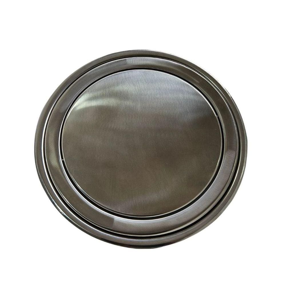 Tampa Giratoria Inox Acabamento Para Furo De 25cm Na Bancada