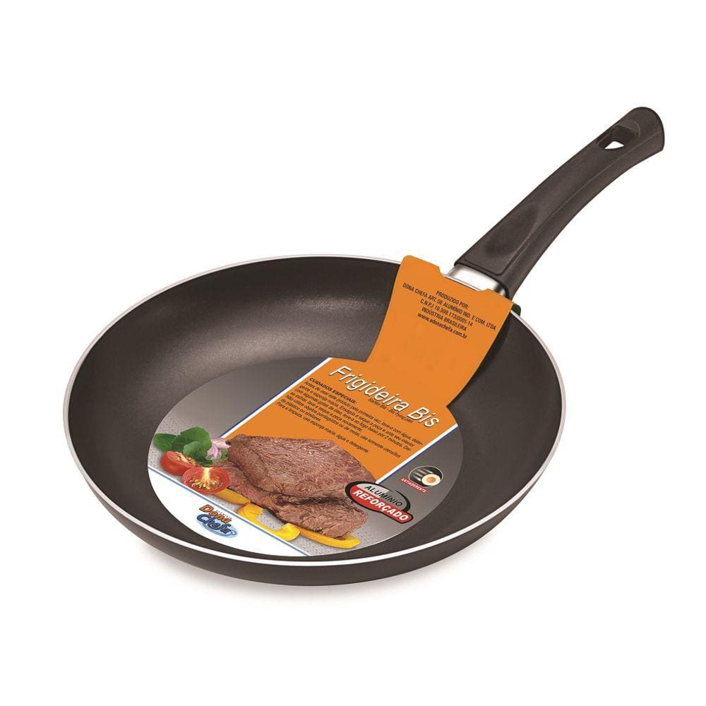 Frigideira francesa antiaderente 24 cm  preta