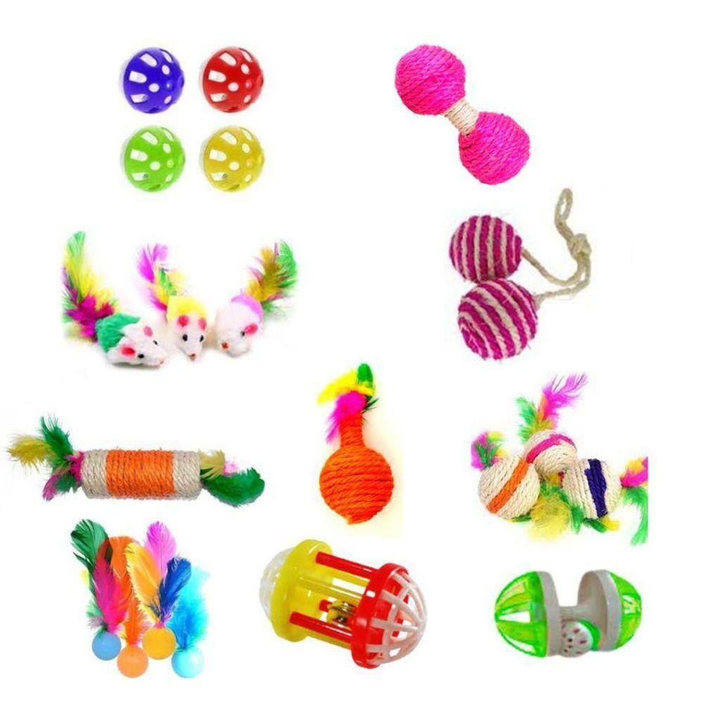 Kit Brinquedos Para Gato 10 Itens
