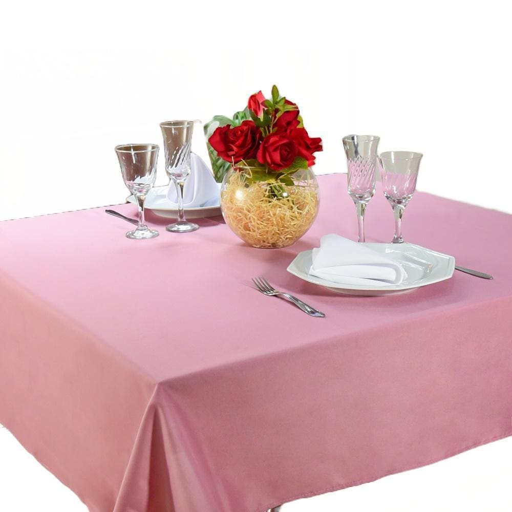 Toalha Mesa Posta 8 Cadeiras Oxford Lisa 2,80M X 1,40M Rosê