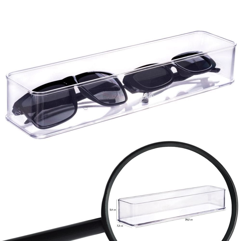 Organizador de plástico acrílico 29,2 x 7,3 x 5,45 cm H1 Plasutil ref.15448
