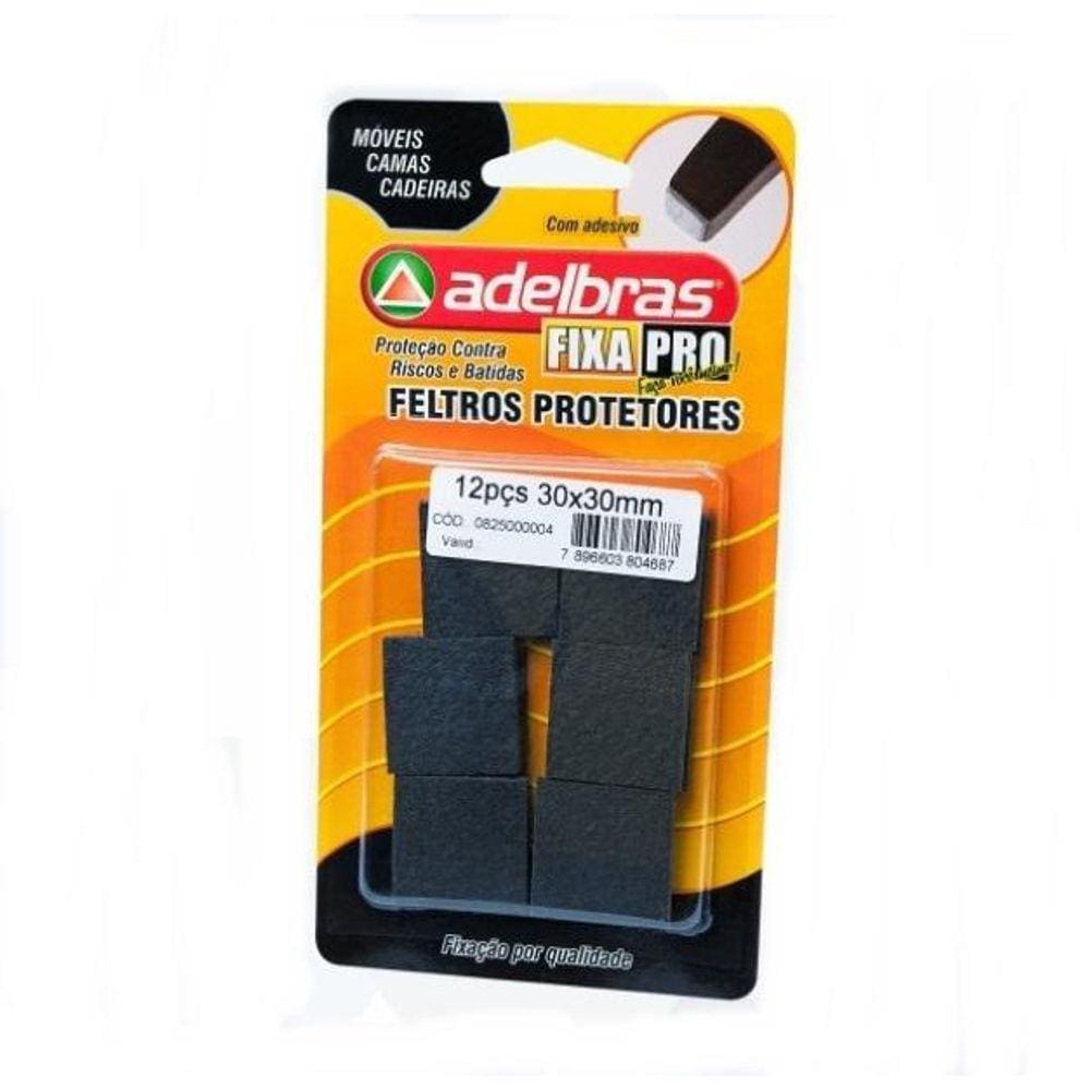Feltro Pequeno Quadrado 12 Peças De 30X30 Mm Com Adesivo