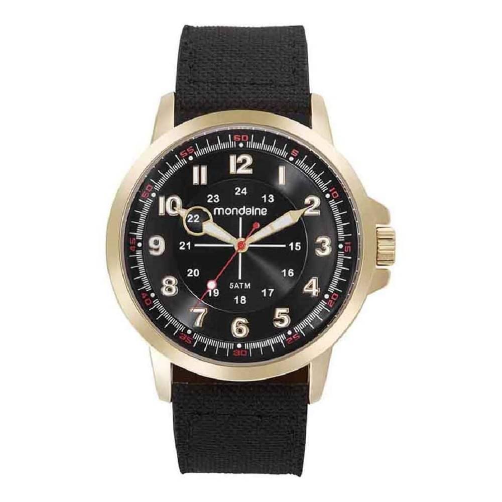 Relogio Mondaine Masculino 99658Gpmvdj3 Militar Dourado