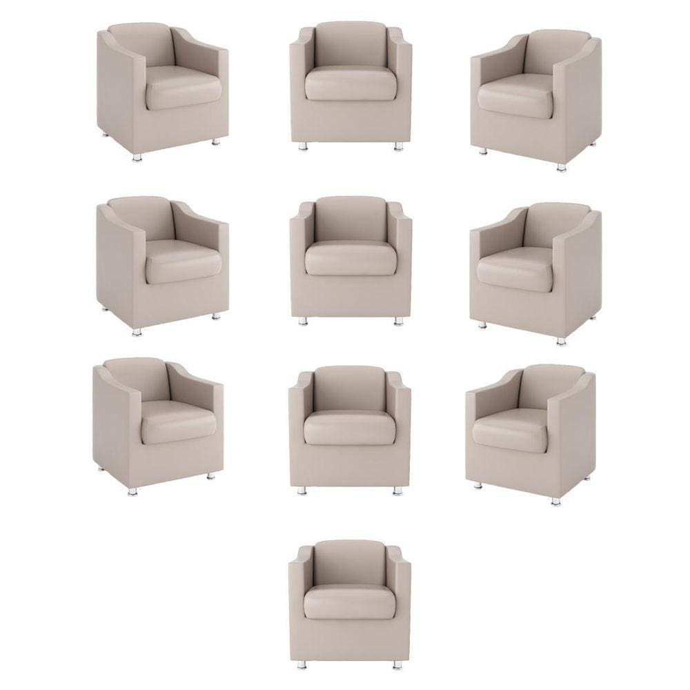 Kit 10 Poltronas Para Salão De Beleza - Balaqui Decor