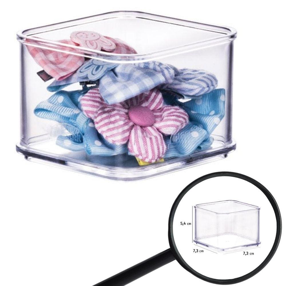 Organizador de plástico acrílico 7,3 x 7,3 x 5,45 cm H1 Plasutil ref.15433