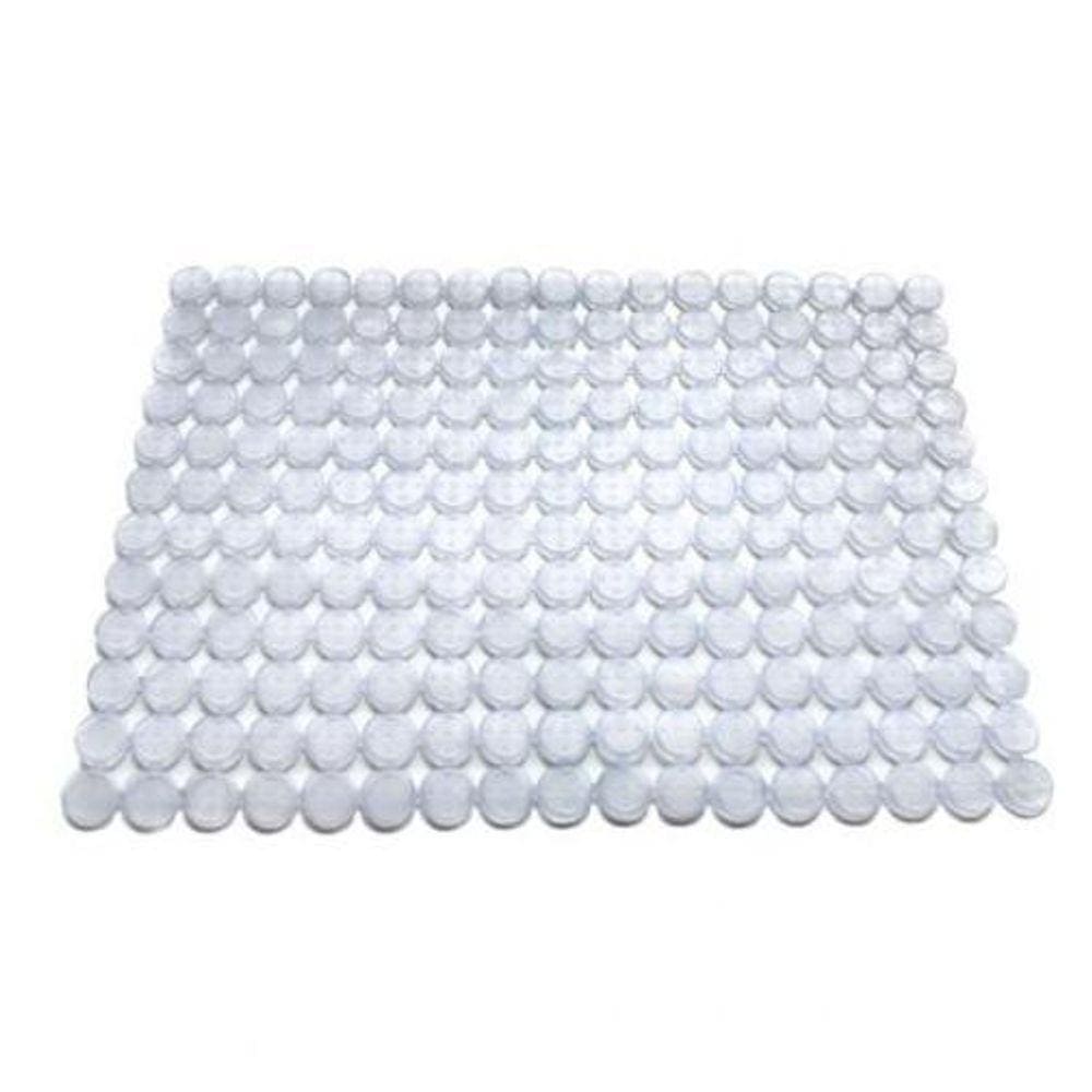 Tapete Antiderrapante Banheiro 42x30 PVC Ventosas REF:25677