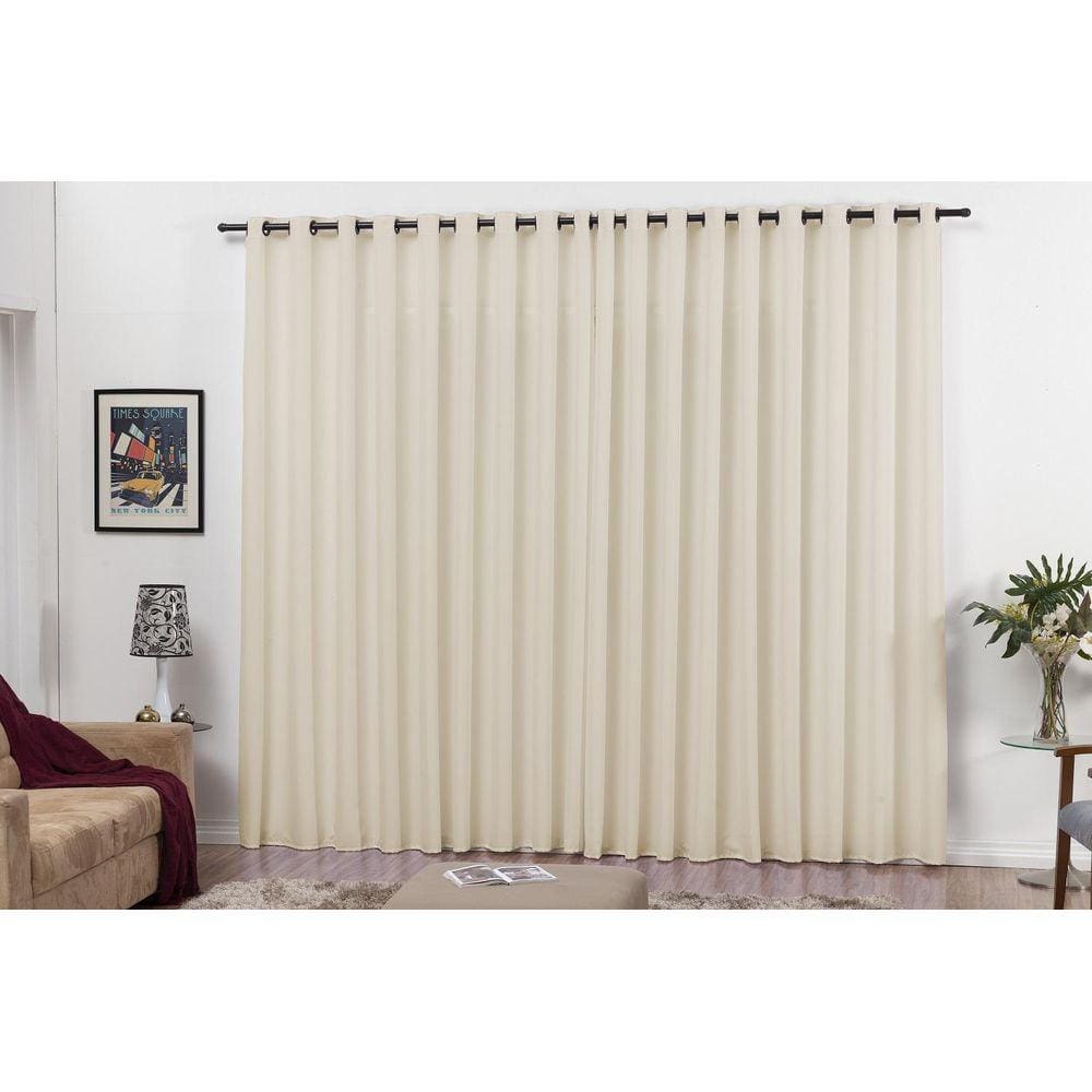 Cortina Quarto E Sala 3,00X2,50 Com Ilhos Para Varão Palha