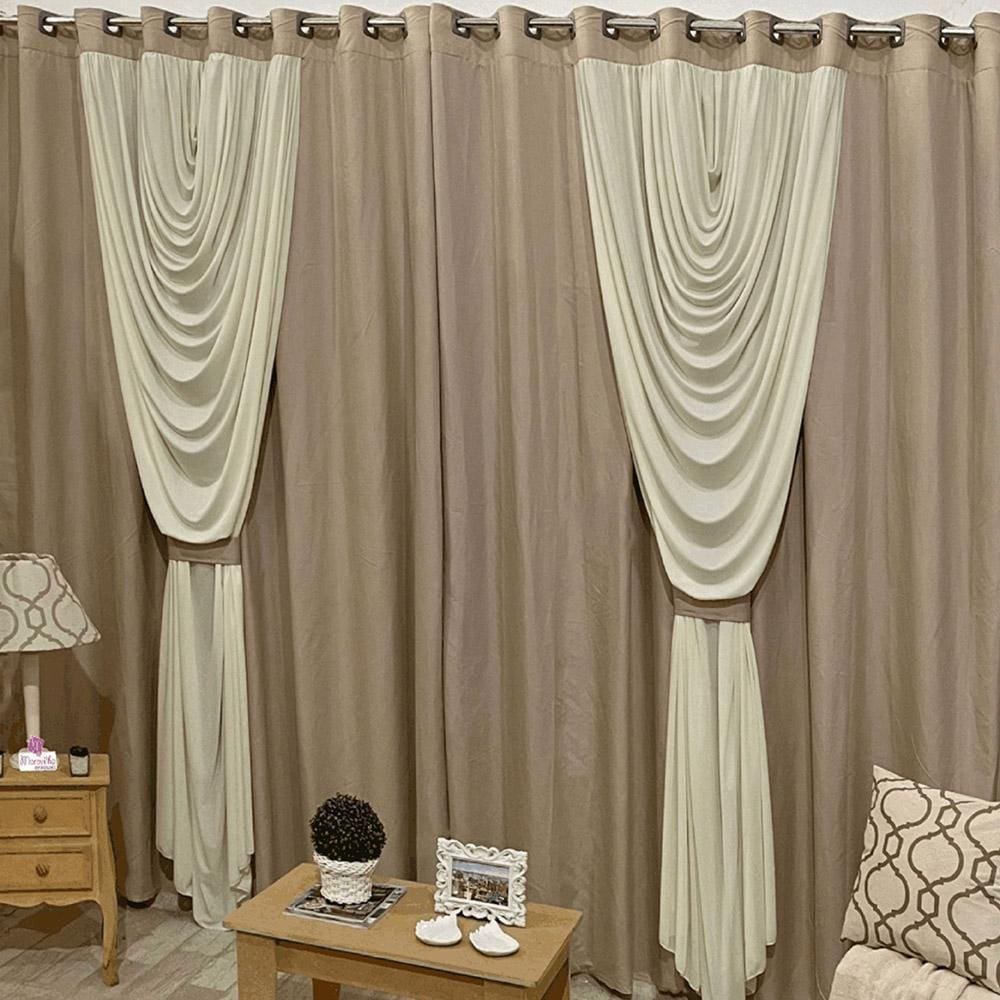 Cortina Dinamo 3 Metros Sala Quarto Para Varão - Cáqui