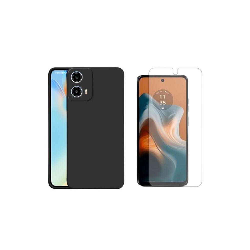 Capa Aveludada + Película Hidrogel Compatível Para Moto G34