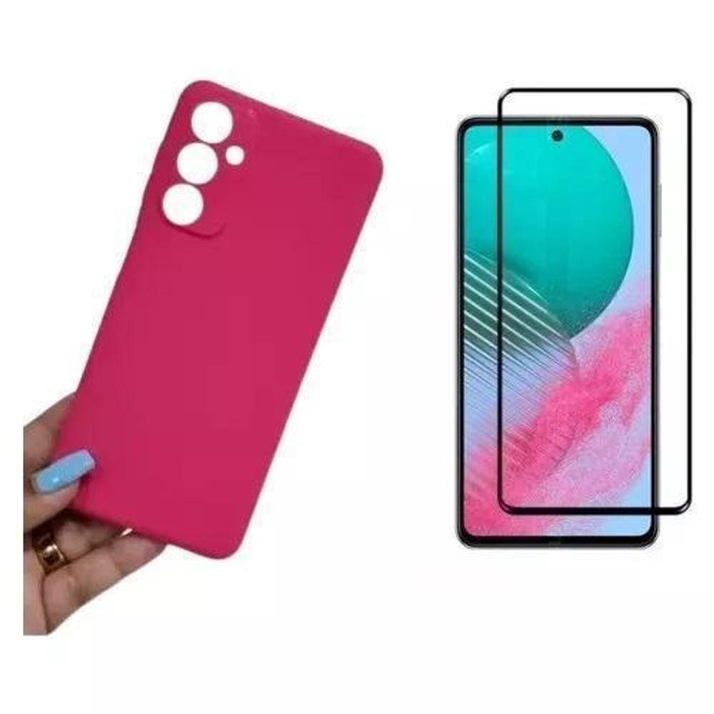 Kit Capa+Película 3D Compatível Samsung M54 Pink
