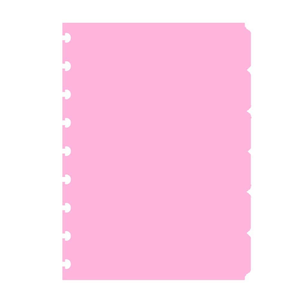 6 Divisórias Rosa Caderno de Discos Inteligente Medio 30g/m Pop Disc