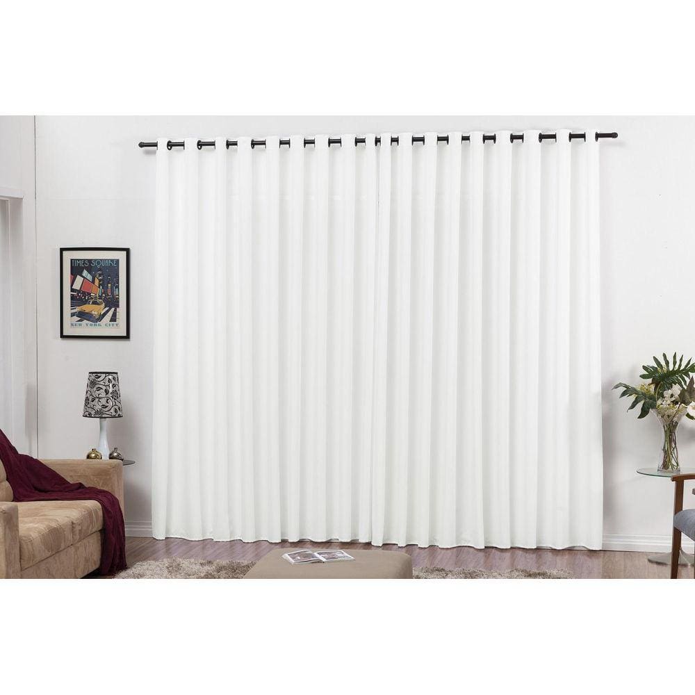 Cortina Quarto E Sala 3,00X2,50 Com Ilhos Para Varão Branco