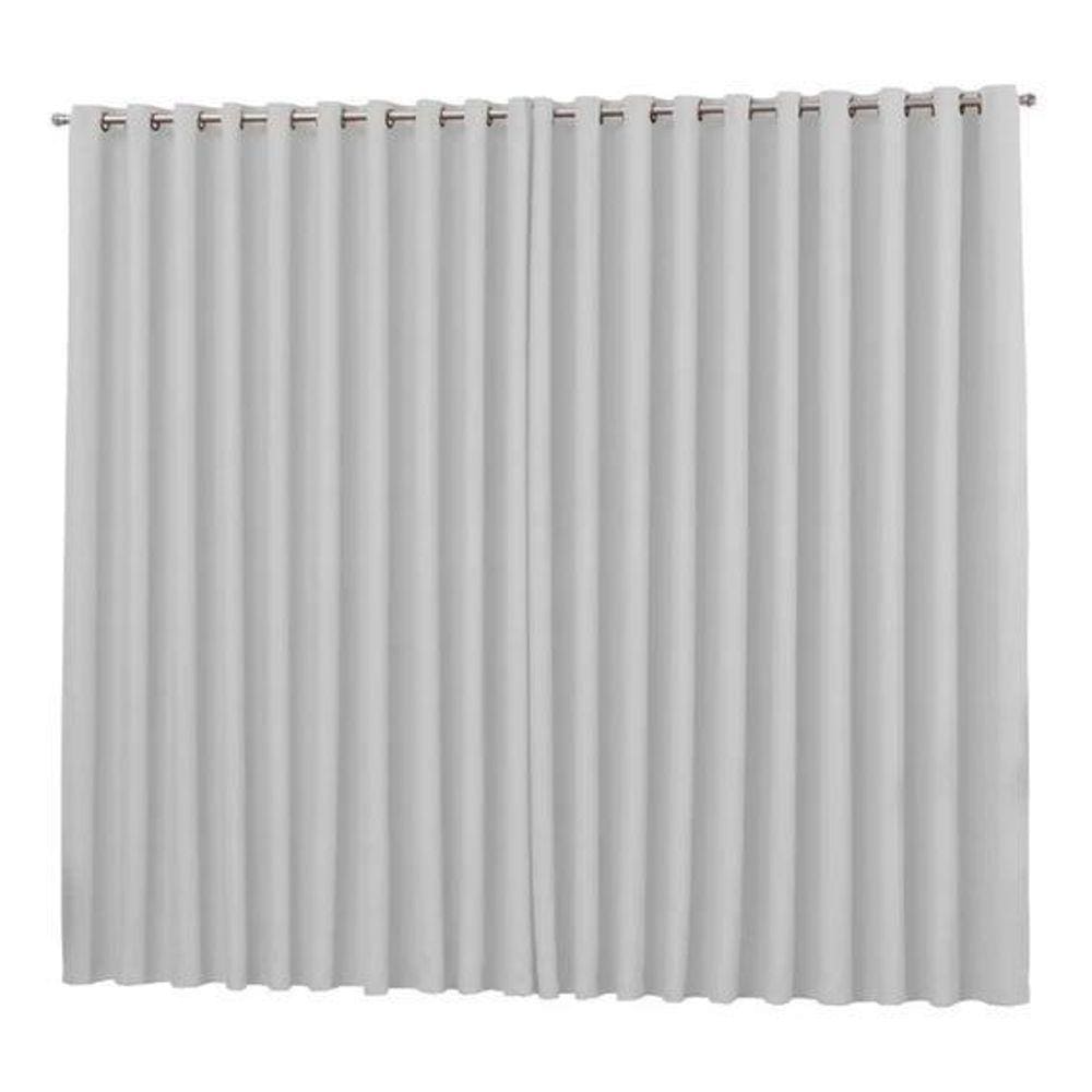 Cortina Para Sala Quarto Tecido Blackout Branco 3,00X2,50