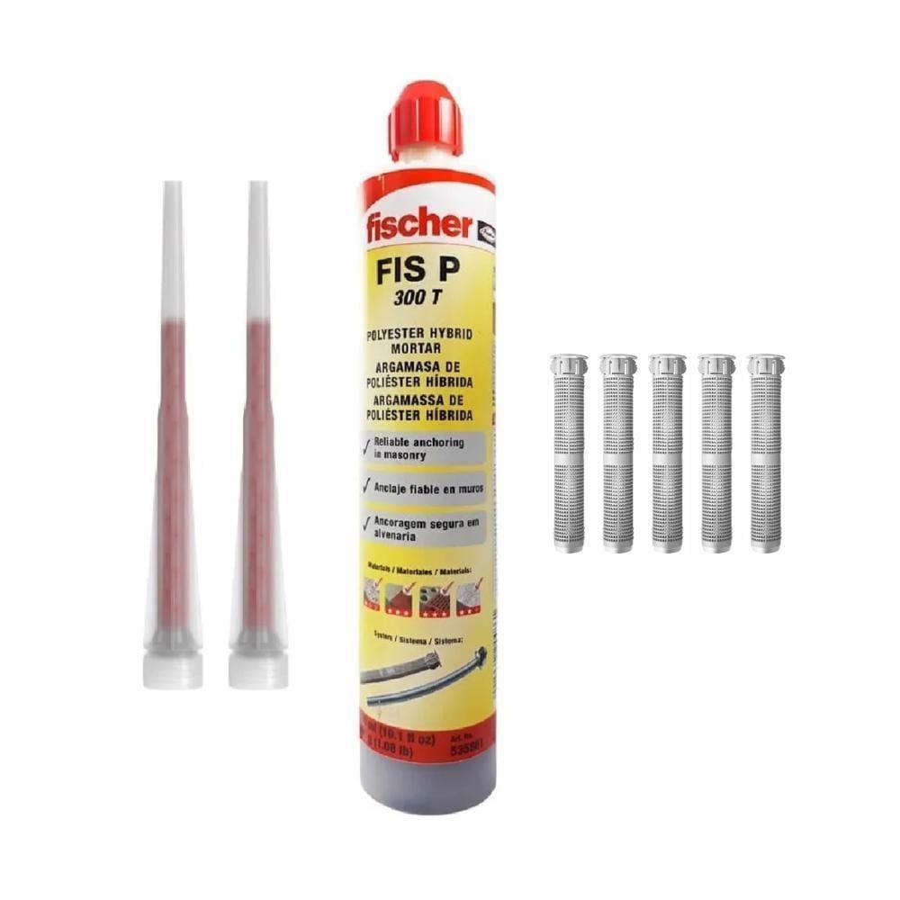 01 Chumbador Químico Com 05 Camisas Bucha Injeção 12Mm