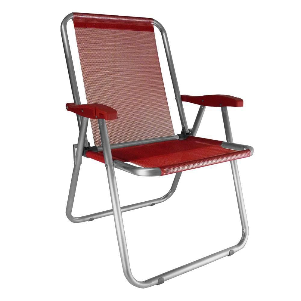 Cadeira Max Alumínio Oversize Praia Reforçada Até 140Kg Zaka