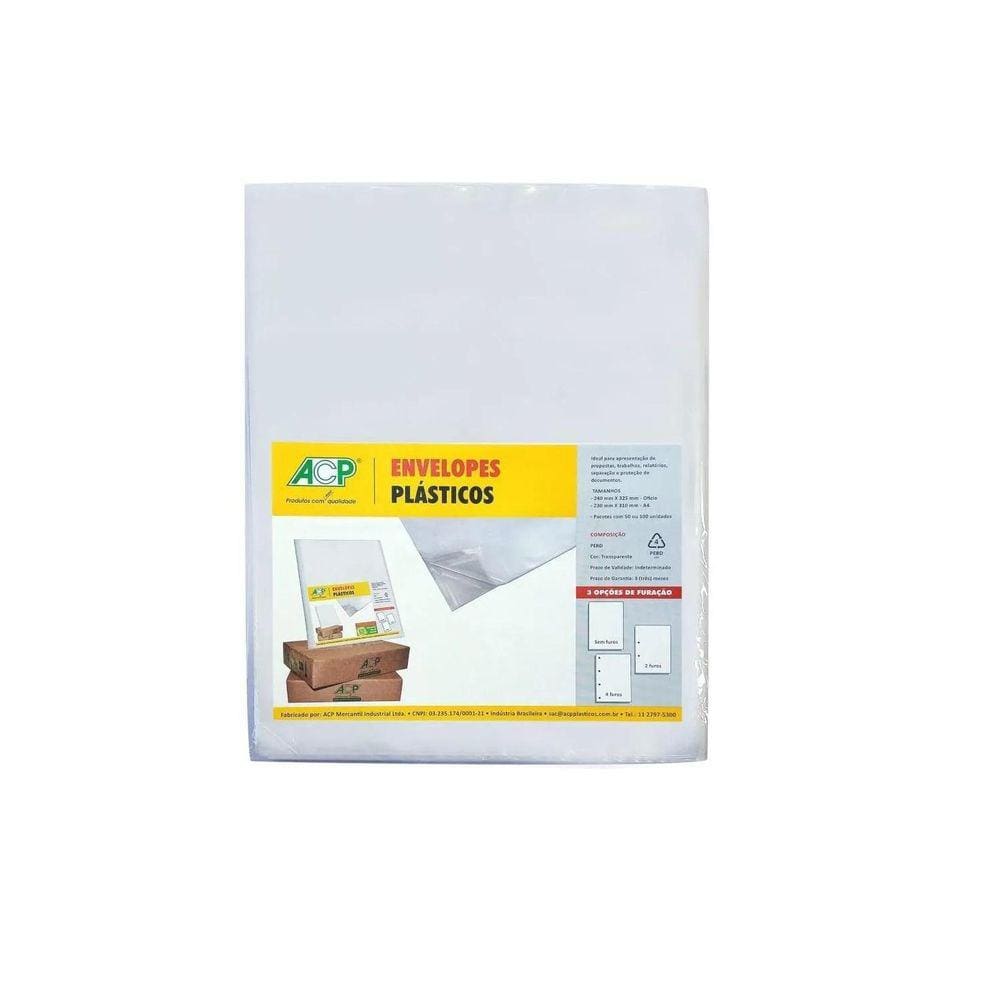Saco Plástico A4 Sem Furo 0.20 Micras 230Mmx310Mm 100 Un