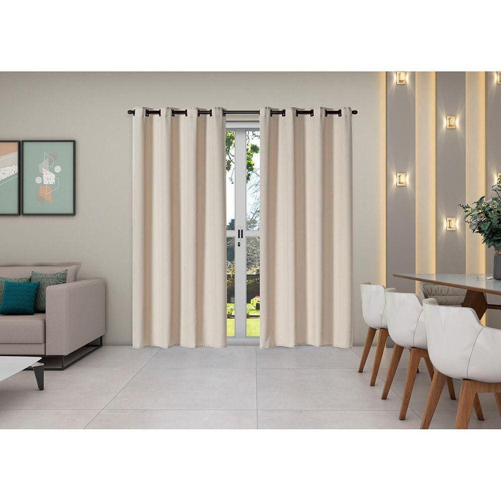 Cortina Oxford 2,80M X 2,30M Sala Quarto Janela Cáqui