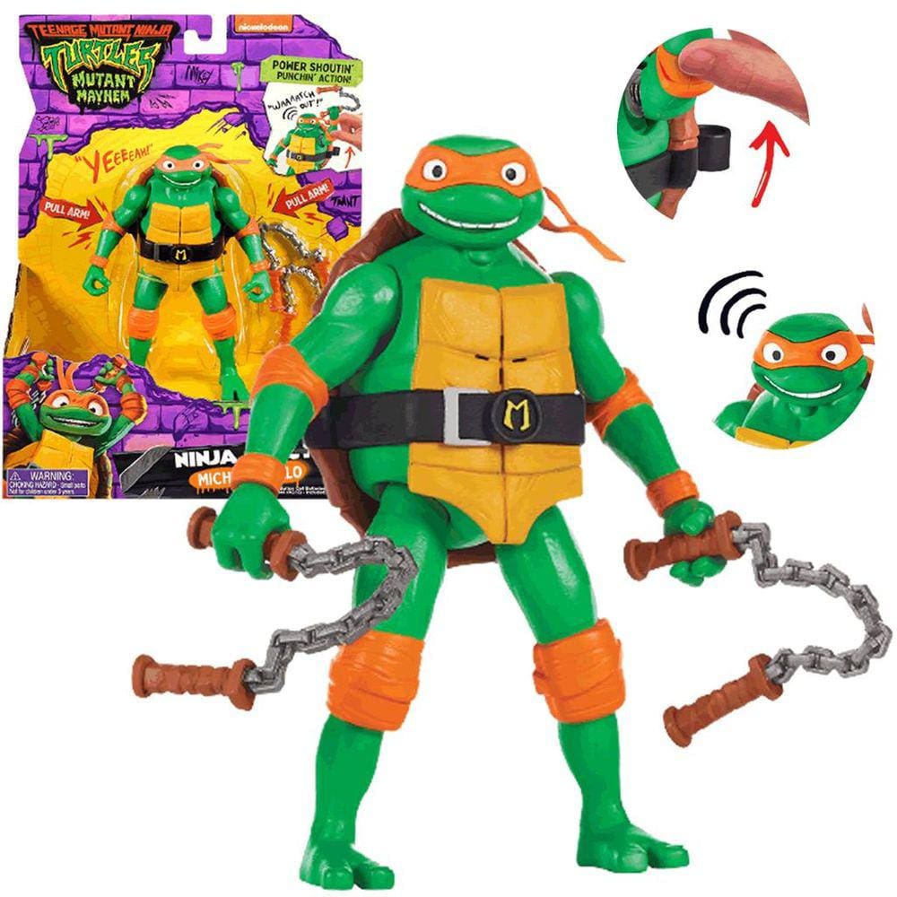 As Tartarugas Ninja Caos Mutante Michelangelo Som Acessório