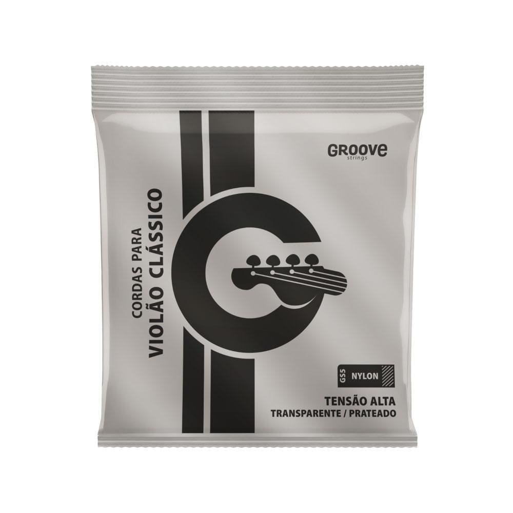 Encordoamento Para Violão Nylon Groove Gs5 Tensão Alta Prata
