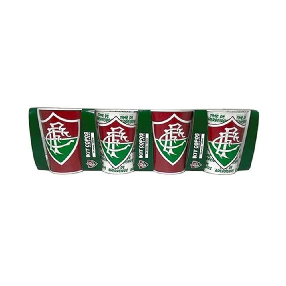 Kit Com 4 Copos De Plástico Fluminense 450Ml Oficial