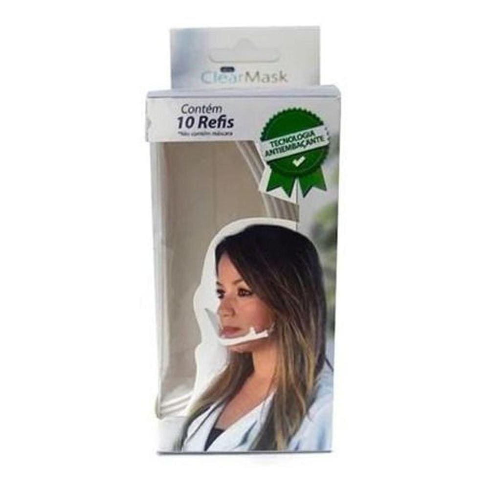 Refil Clearmask - Máscara Protetora Salivar Com 10Un - Estek